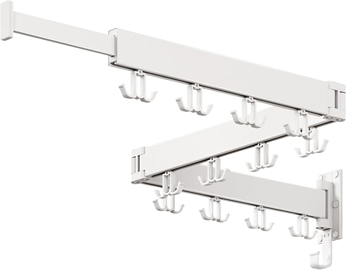 Clothes Drying Rack Wall Mounted,Drying Rack Clothing Wall Mount,Laundry Drying Rack,Collapsible Dying Racks for Laundry-Ruum Studio Home