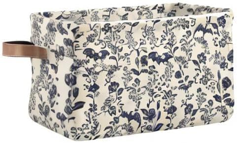 Storage Basket Bin Goth Bats Organizer Collapsible Shelf Basket Cube with Handle for Nursery Bedroom Bathroom-Ruum Studio Home