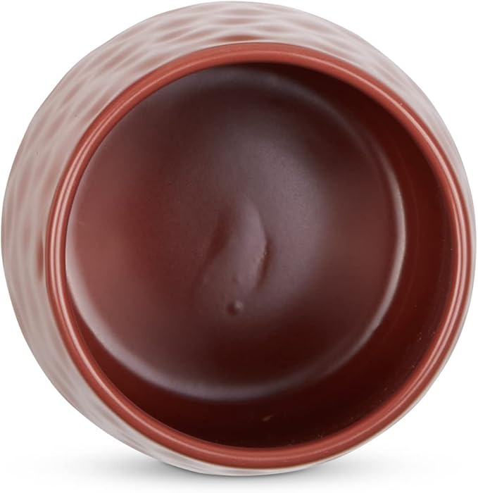 DII Kitchen Accessories Collection, Textured Matte Ceramic Canister Set, Cinnamon, Dimple, 2 Piece-Ruum Studio Home