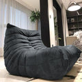 Modern Living Room Chair, Big Bean Bag Adult Floor Sofa, Togo Recliner Memory Foam Lazy Couch Suitable Balcony for Fireside Chair (Dark Grey)-Ruum Studio Home
