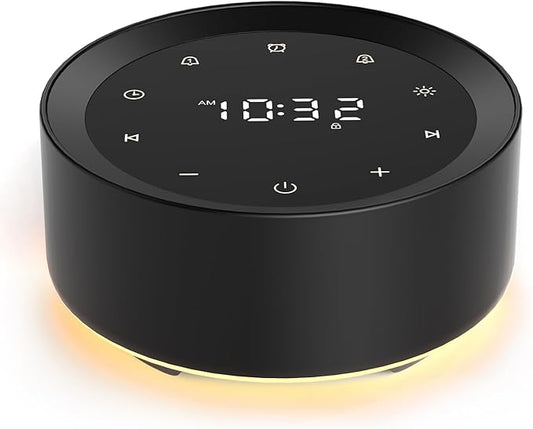 White Noise Sound Machine Alarm Clock 7 Colors Night Light Sound Machine for Adult/Baby 20 Soothing Sounds 31 Level Volume 6 Level Screen Brightness 5 Timer Set Memory Function Touch Control-Ruum Studio Home