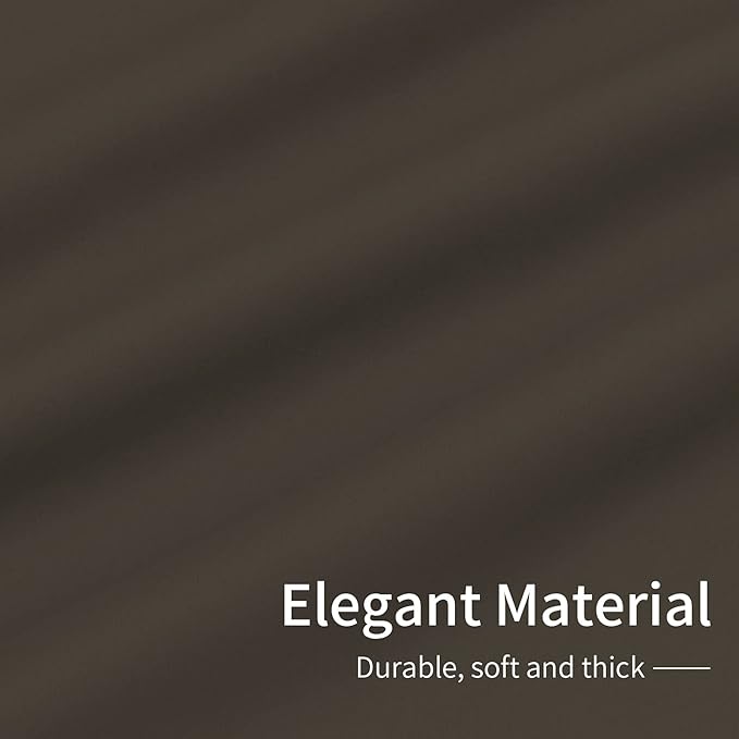 Easy-Going Blackout Curtains for Bedroom, Solid Thermal Insulated Grommet and Noise Reduction Window Drapes, Room Darkening Curtains for Living Room, 2 Panels(42x72 in, Taupe)-Ruum Studio Home
