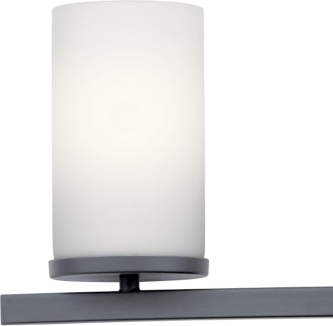 KICHLER 45498BK Crosby Vanity, 4-Light 400 Total Watts, Black-Ruum Studio Home