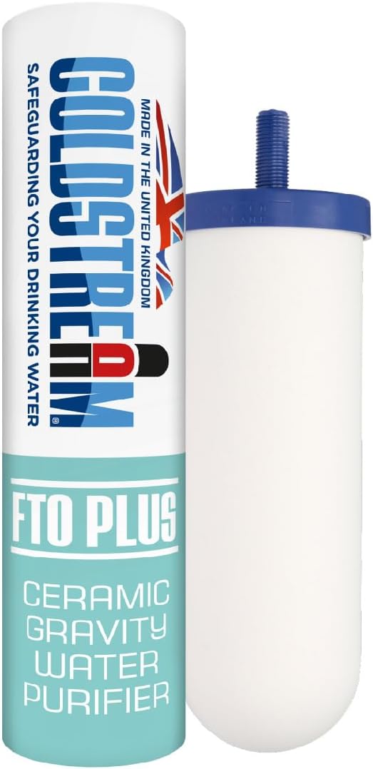 Coldstream FTO Plus Water Filter Cartridge - Dependable for Easy Installation as a Berkey Replacement - Ceramic Gravity Filter For Stainless Steel Systems-Ruum Studio Home