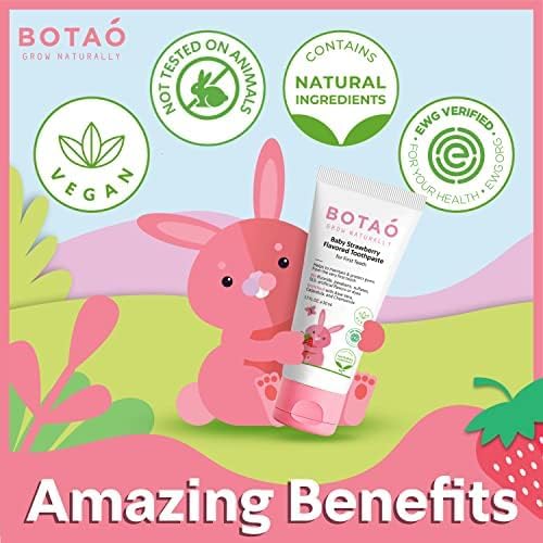 Fluoride Free Baby Toothpaste | Natural Toddler Toothpaste | Strawberry Flavored - Training Toothpaste for Toddlers | EWG Verified, Vegan, SLS Free, Safe to Swallow, Aloe Vera (3 Pack)-Ruum Studio Home