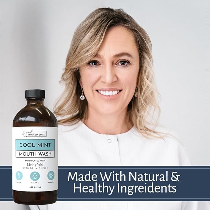 Cool Mint Remineralizing Mouthwash | Hydroxyapatite & Colloidal Silver Formula | Alcohol-Free | Fluoride-Free Mouth Rinse-Ruum Studio Home