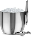 SNOWFOX XL Premium Vacuum Insulated Double Wall Stainless Steel Ice Bucket with Lid/Scoop, Bar Accessories, Large Elegant Party Bucket, Chills Several Bottles, Beautiful Entertaining Supplies, 7 Liter-Ruum Studio Home