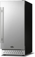 Tylza Beverage Refrigerator 15 Inch Wide, Mini Fridge Stainless Steel Under Counter Beverage Cooler, 130 Cans Beer Fridge with Built-in and Freestanding Beverage Fridge-Ruum Studio Home