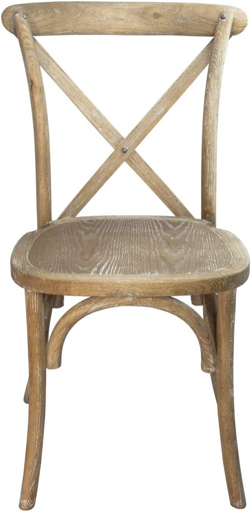 EMMA + OLIVER Natural with White Grain X-Back Chair-Ruum Studio Home