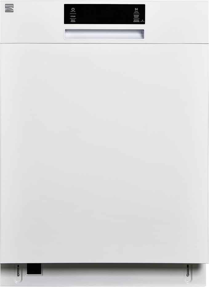 Kenmore 24" Built-in Stainless Steel Tub Dishwasher EasyFlex 3rd, SmartWash, UltraWash Plus, TurboDry, and MoreSpace Adjustable Rack, Energy Star Certified, White-Ruum Studio Home