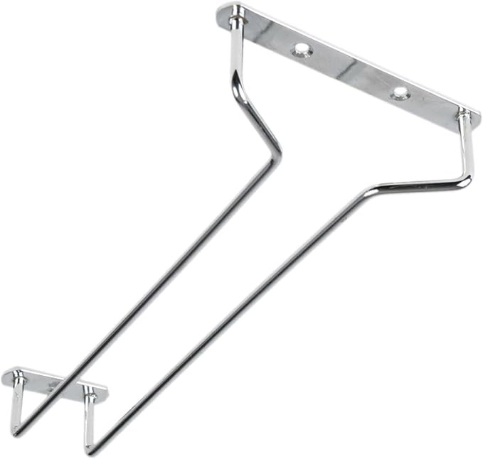 TrueCraftware- 10-Inch Wine Glass Rack Chrome Finish Set of 2- Stemware Rack Wire Hanging Rack Under Cabinet Wine Glass Rack Stemware Holder Glass Storage Hanger Organizer for Kitchen and Bar-Ruum Studio Home