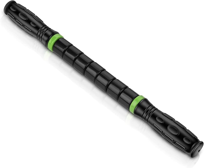 iGreely Premium Muscle Roller The Ultimate Massage Roller Stick 17 Inches Recommended by Physical Therapists Promotes Recovery Fast Relief for Cramps Soreness Tight Muscles Black-Ruum Studio Home