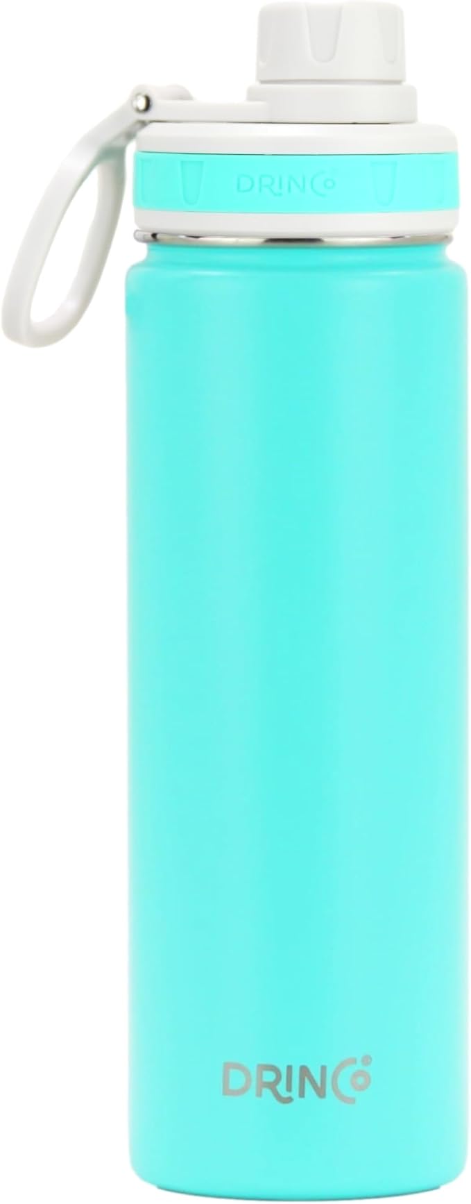 DRINCO Stainless Steel Water Bottle Spout Lid Vacuum Insulated Double Wall Water Bottle Wide Mouth (40oz 32oz 22oz 18oz 14oz) Leak Proof Keep Cold Sport Camping Hiking (22 oz, 22oz Teal)-Ruum Studio Home