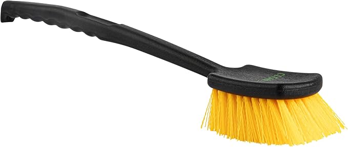 Restaurantware-Clean Tek Professional 20.47 Inch Utility Brush, 1 Heavy-Duty Scrub Brush - Plastic Bristles, Ergonomic Handle, Black Plastic Cleaning Scrub, Ideal for Indoor and Outdoor Cleaning-Ruum Studio Home