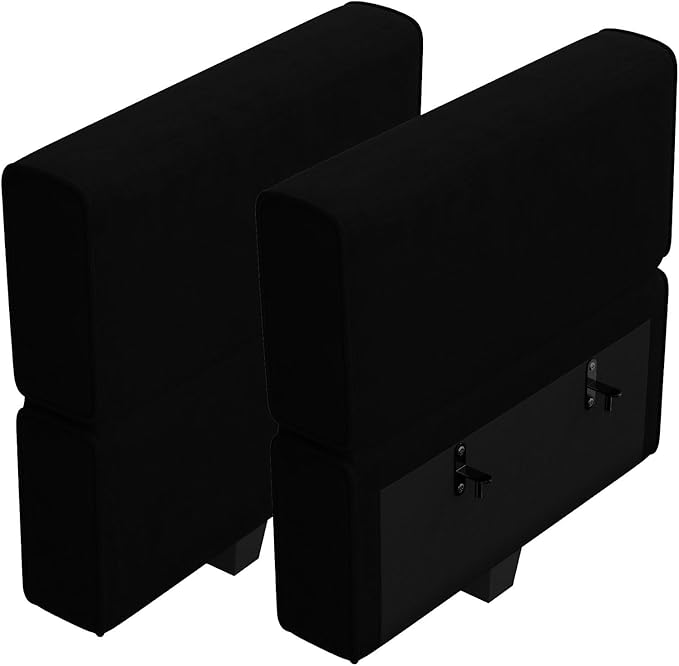 Belffin Modular Sofa Armrest Backrest Module for Modular Sectional Sofa Couch Side Armrest, Backrest Velvet Black-Ruum Studio Home