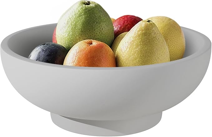 Concrete Fruit Bowl for Kitchen Counter - Modern Home Decor, Large Decorative Bowl for Fruits, Keys, and Candy, Durable and Stylish Design-Ruum Studio Home