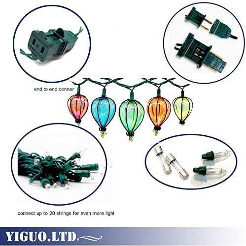 11FT Multicolor String Lights with 10 Bulbs, UL Listed Connectable Waterproof Decorative LED Lights Hanging for Backyard Patio, Indoor/Outdoor for Christmas Wedding Party Festival Lighting-Ruum Studio Home