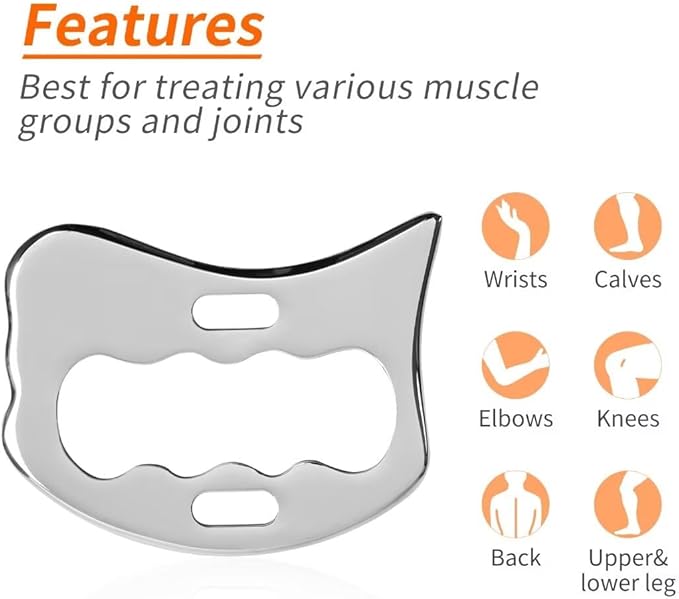 Guasha Massage Tool, Grade Stainless Steel Scraping Tool for Soft Tissue Upgrade Physical Therapy Stuff,Used for Back, Legs, Arms,Neck,Shoulder, Gua sha Tool-Ruum Studio Home