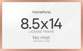 Homeforia 8.5x14 Marriage License Frame, High End Metal 8.5 x 14 Rose Gold Marriage Certificate Frames, 14x8.5 Picture Frame for Wall & Tabletop, 8.5x14 Photo Frame, Tempered Glass, Wall Kit, Set of 1-Ruum Studio Home