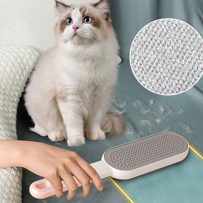 Multi-Functions Travel Lint Remover, Pet Hair Remover, Fur Remover for Dogs & Cats, Efficient Hair Collector,Pet Hairs Brush,Magic Fur Brush D (Pink)-Ruum Studio Home