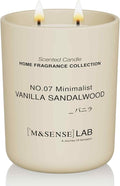 M&SENSE Natural Soy Candle| Vanilla Sandalwood | 16.6 oz, 95H Burn | Minimalist Scented Candle for Relaxation, Gifting, Home Décor | for Bedroom, Office, Party Large-Ruum Studio Home