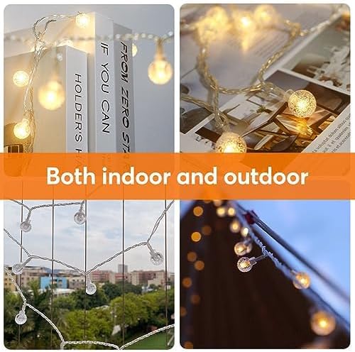Multicolor Crystal Globe String Lights Plug in 116 Ft. 200 LED 8 Modes with Remote,Waterproof Fairy String Lights for Indoor Outdoor Bedroom Party Wedding Garden Christmas Tree Decor-Ruum Studio Home