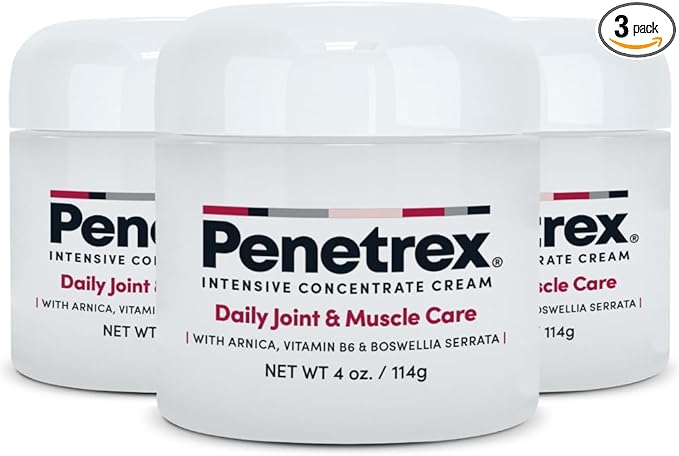 Penetrex Joint & Muscle Therapy - Soothing Comfort for Back, Neck, Hands, Feet - Premium Whole Body Rub with Arnica, Vitamin B6 MSM & Boswellia - 4oz Cream (3 Pack)-Ruum Studio Home