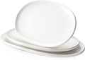 DOWAN Large Serving Platter, 16"/14"/12" Porcelain Platters for Entertaining Wedding Party, White Oval Plates Set of 3, Serving Dishes for Serving Food, Housewarming Gifts-Ruum Studio Home