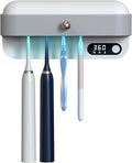 StarWin UV Toothbrush Dryer Holder, Heating Plate and Fan Drying Function, Rechargeable and Timing Tooth Brush Holder Wall-Mounted for Bathroom, No Drilling, 4 Slots-Ruum Studio Home