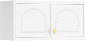 Bathroom Cabinet Wall Mounted, Metal Laundry Wall Storage Cabinets Over Toilet, Medicine Cabinet Organizer with 2 Doors, Floating Cabinets for Launtry, Kitchen, Bathroom, Living Room-Ruum Studio Home
