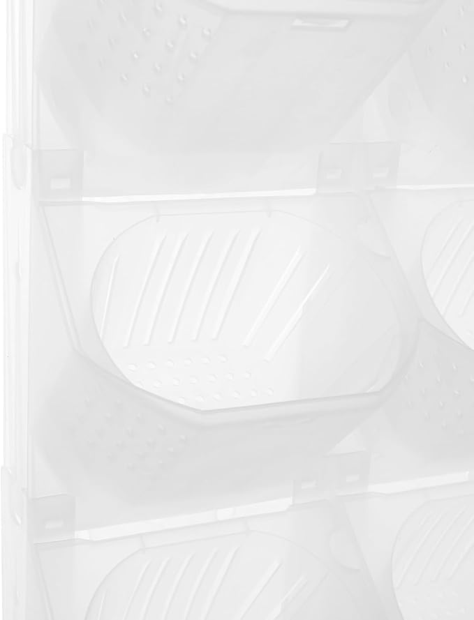 12Pieces 3-Pot Wall Planter Vertical Garden Plant Walls Wall Mounted Vertical Planter with Water-Storage Layer Stackable Wall-Mounted Flower Pot for Gardens, Balconies 180.78lbs Total Capacity (White)-Ruum Studio Home
