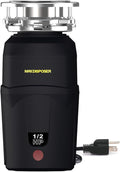 A400 Garbage Disposal 1/2 HP for Kitchen Sink, Small Fit Food Waste Disposer Fast Continuous Feed Stainless Steel Grinding, Quietness, Ease of Installation, Corded, Powerful Drainage Half Horsepower-Ruum Studio Home
