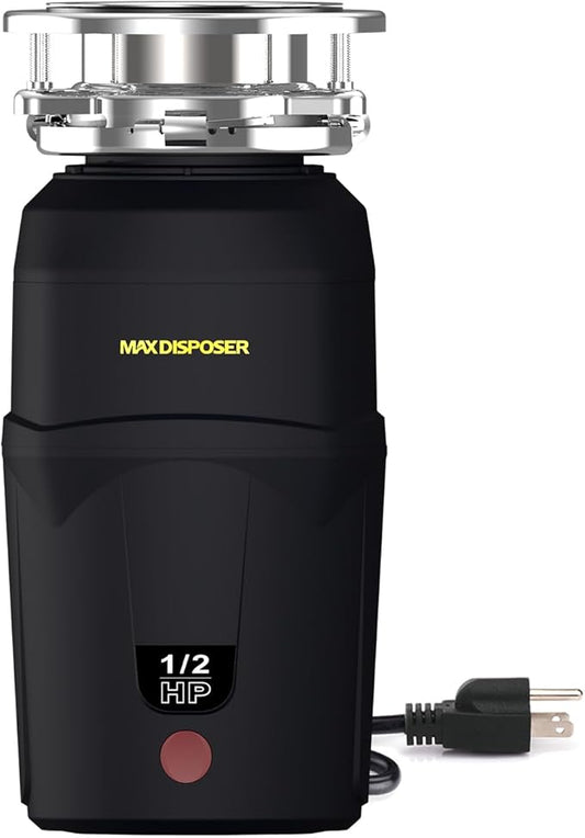A400 Garbage Disposal 1/2 HP for Kitchen Sink, Small Fit Food Waste Disposer Fast Continuous Feed Stainless Steel Grinding, Quietness, Ease of Installation, Corded, Powerful Drainage Half Horsepower-Ruum Studio Home