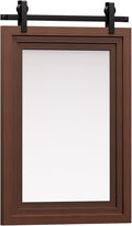 ALBAD Farmhouse Wood Framed Wall Mirror, Natural Wood and Framed Wall Mounted Bathroom Vanity Mirror for Farmhouse Decor, Vertical or Horizontal Hanging-Ruum Studio Home