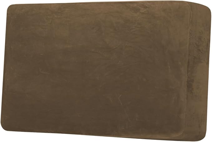 H.VERSAILTEX Velvet Stretch Individual Cushion Cover Plush Cushion Slipcover for Loveseat Sofa Furniture Protector Seat Cushion Sofa Cover (1 Piece Loveseat Cushion Cover, Bronze Brown)-Ruum Studio Home