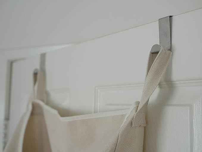 Laundry Collector, Laundry Hamper, Door Hanging Laundry bag with hooks (Beige, 65Liters)-Ruum Studio Home