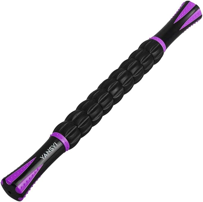Yansyi Muscle Roller Stick for Athletes - Body Massage Roller Stick - Release Myofascial Trigger Points Reduce Muscle Soreness Tightness Leg Cramps & Back Pain for Physical Therapy & Recovery (Purple)-Ruum Studio Home
