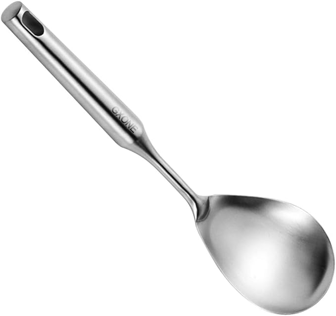 Cooking Spoon,304 Stainless Steel Large Serving Spoons,Silver/12.6Inch-Ruum Studio Home