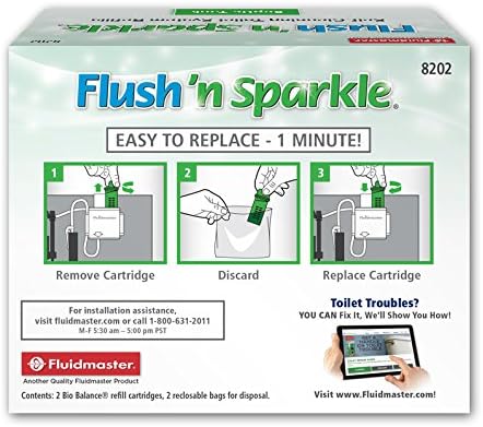 Fluidmaster 8202P8 Flush 'n Sparkle Automatic Toilet Bowl Cleaning System Refills, BioBalance Septic 2-Pack-Ruum Studio Home