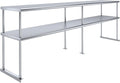 AmGood Double OverShelf Stainless Steel NSF - Many (96" Long x 18" Deep)-Ruum Studio Home