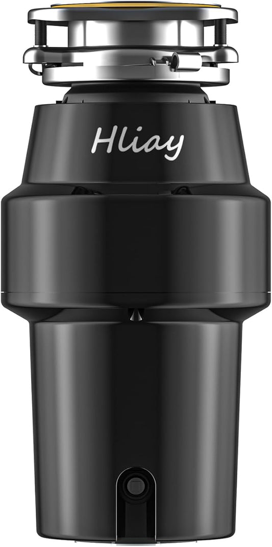 DC Garbage Disposal 3/4 HP Quiet (60dB) with Cord & Dishwasher Hookup for Kitchen Sink Food Waste, 6-Stage Grinding, 3-Bolt, 2700RPM, Continuous Feed, Titanium Stainless Steel, 10-Year Warranty-Ruum Studio Home