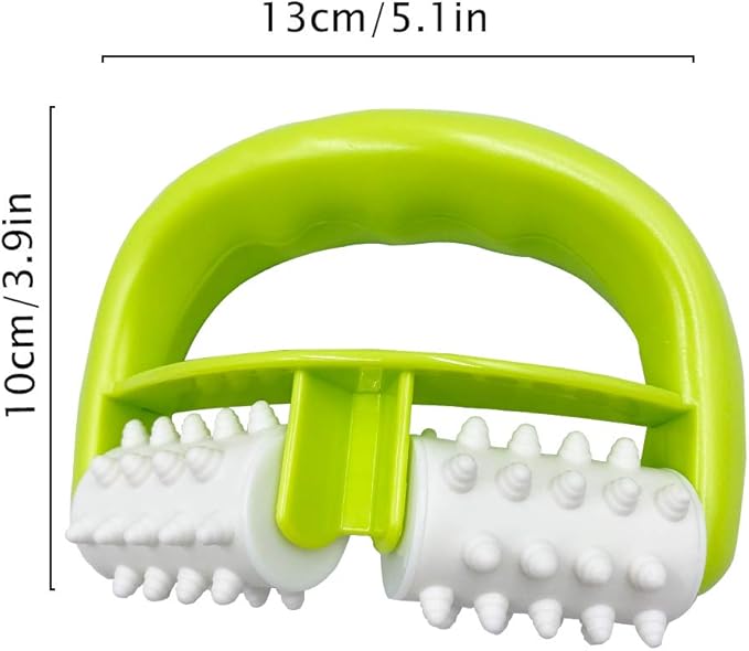 Cellulite Massage, Manual Roller Massage with Two-Wheel Massage Handle,Relax Muscles to Relieve Stress,Increases Blood Circulation,Apply to Arm/Shoulder/Leg/Back/Buttocks/Abdomen(Green)-Ruum Studio Home