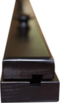 RRD Quilt Hanger for Wall for Display (84") Amish Made Wooden Quilt Rack Wall Mount - Rustic Tapestry Quilt Wall Hangers (Maple Wood, Ebony Stain, 84" Long)-Ruum Studio Home