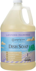 Ginger Lily Farms Botanicals Plant-Based Liquid Dish Soap, Concentrated Formula with Max Grease Cleaning Power, Cruelty-Free, Lavender Chamomile Scent, 1 Gallon Refill (128 Fl. Oz.)-Ruum Studio Home