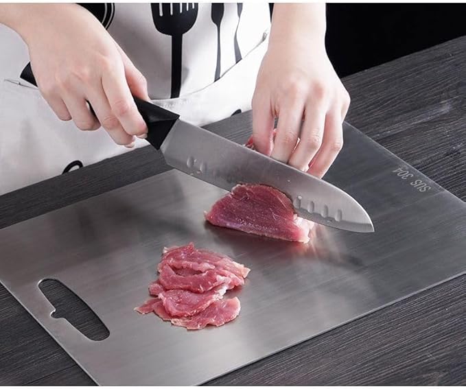 Titanium Cutting Board, New Upgrade Pure Titanium Cutting Boards for Kitchen,Food Grade 316 Stainless Steel Cutting Board，Double sided Dishwasher Safe 13.4 * 9inch-Ruum Studio Home