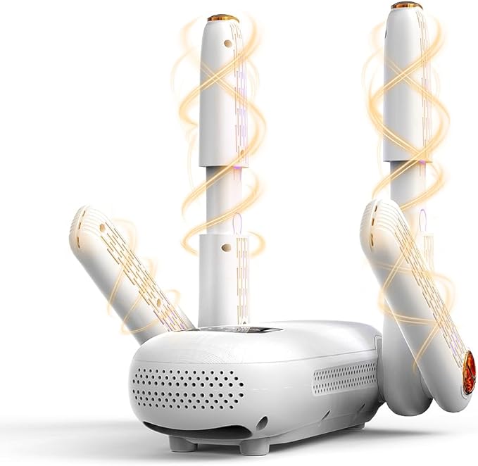 Shoe Dryer & Boot Dryer with Deodorizer – Shoe-Friendly Technology, Shoe Warmer with Heat Blower Fan, Dries 4 Shoes at Once and Odor Removal - Ideal for Ski Shoes, Boots, Gloves, and Hats-Ruum Studio Home