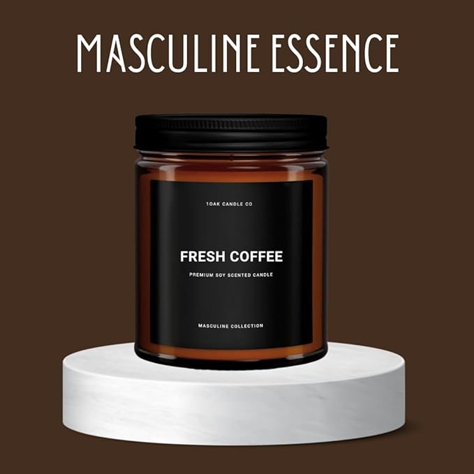1OAK Scented Candles for Men - Fresh Coffee Candle - Espresso & Roast Coffee - Home Gifts (7oz.)-Ruum Studio Home