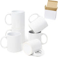 11oz White Ceramic Sublimation Coffee Mug in White Gift Box, White, Case of 6-Ruum Studio Home