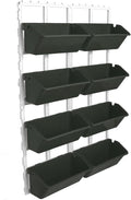 Vertical Wall Hanging Planter, 4-Tier Hanging Planter Rack, 8 Pockets Plant Vegetable Fruit Herb Hanging Pocket Holder Flowerpot or Flowers Vegetables Herb (Army Green)-Ruum Studio Home