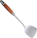 Chinese Wok Spatula, 304 Stainless Steel Spatula with Heat Resistant Wooden Handle Wok Utensils,Silver/15.7Inch-Ruum Studio Home